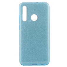 Чехол силиконовый голубой с блёстками для Huawei Honor 10i/Honor 20 Lite 
